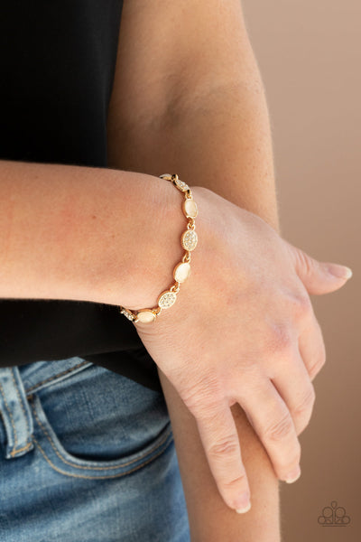 Stop and GLOW - Gold Paparazzi Bracelet
