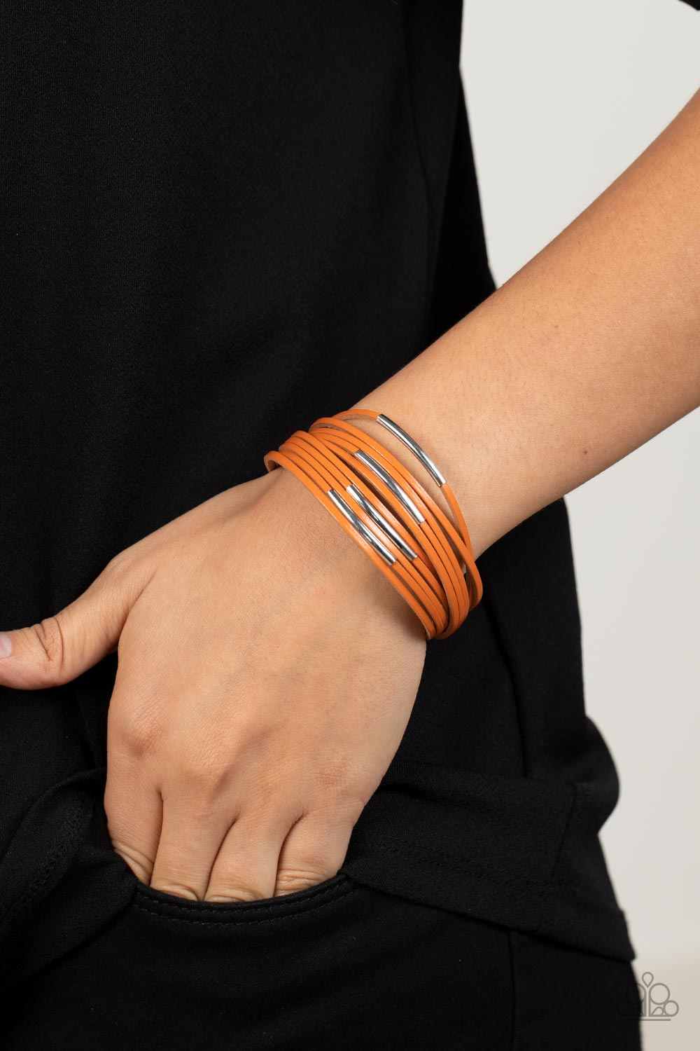 Suburban Outing - Orange Paparazzi Bracelet (W208)