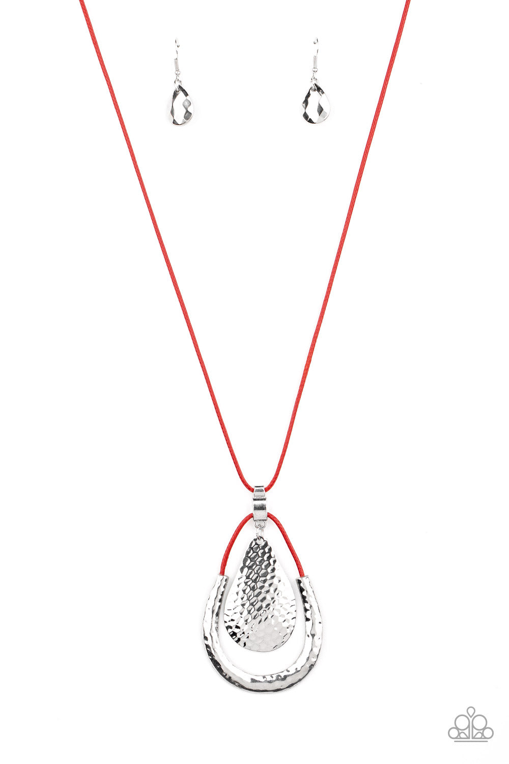 Texture Trekker - Red Paparazzi Necklace (#1938)