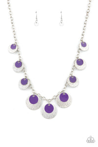 The Cosmos Are Calling - Purple Paparazzi Necklace