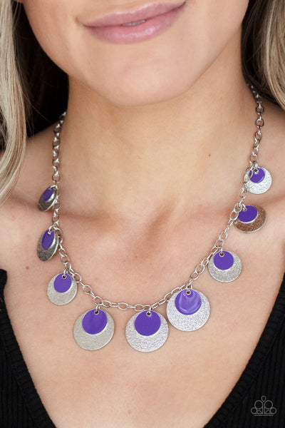 The Cosmos Are Calling - Purple Paparazzi Necklace