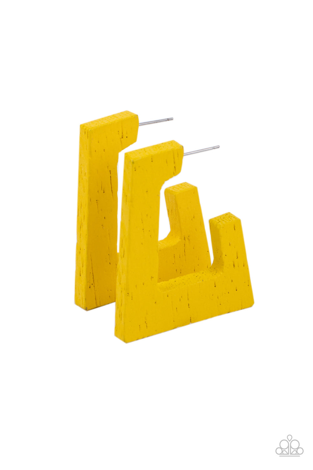 The Girl Next OUTDOOR - Yellow Paparazzi Hoop Earrings (PZ-339)