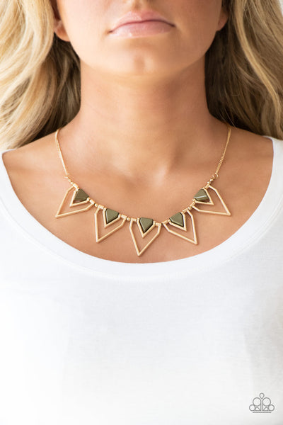 The Pack Leader - Green-Paparazzi Necklace