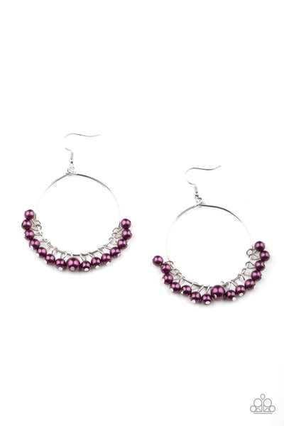 Things Are Looking UPSCALE - Purple Paparazzi Earrings (#2086)