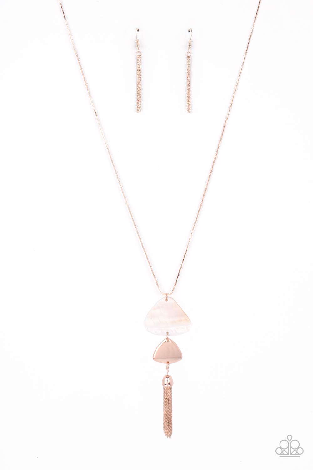 TIDE You Over - Rose Gold Paparazzi Necklace (PZ-324)