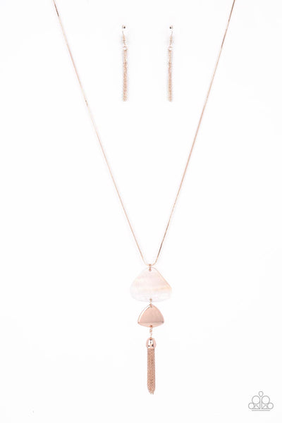 TIDE You Over - Rose Gold Paparazzi Necklace