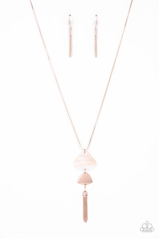 TIDE You Over - Rose Gold Paparazzi Necklace