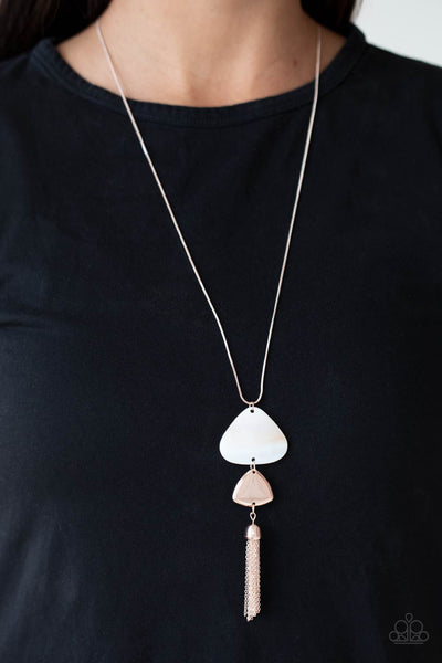 TIDE You Over - Rose Gold Paparazzi Necklace