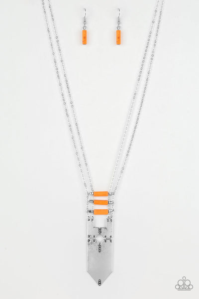 Paparazzi Necklace - Triassic Era - Orange (#637)