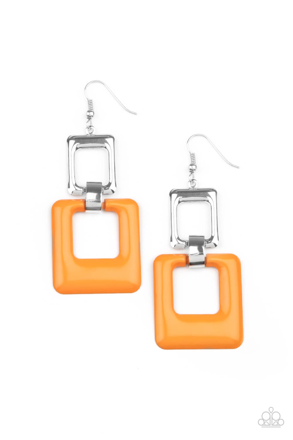 Twice As Nice - Orange Paparazzi Earrings