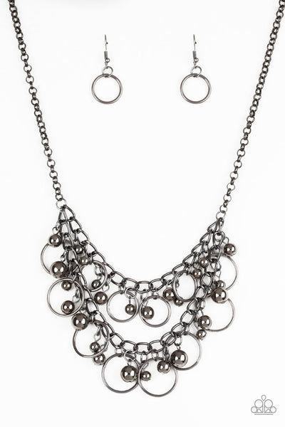 Warning Bells - Black Paparazzi Necklace