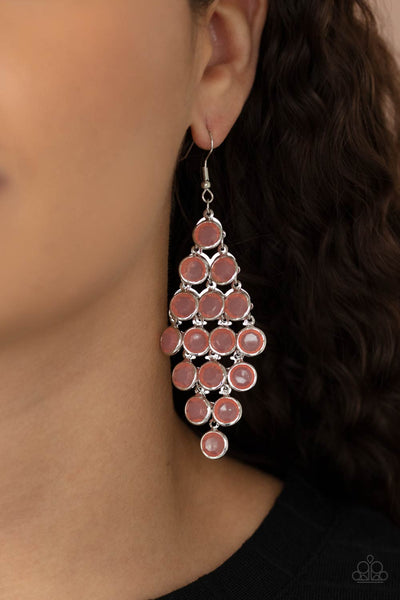 With All DEW Respect - Orange Paparazzi Earrings