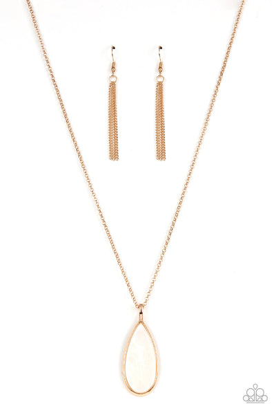 Yacht Ready - Gold Paparazzi Necklace (#4573)