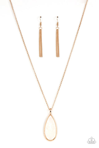 Yacht Ready - Gold Paparazzi Necklace (#4573)