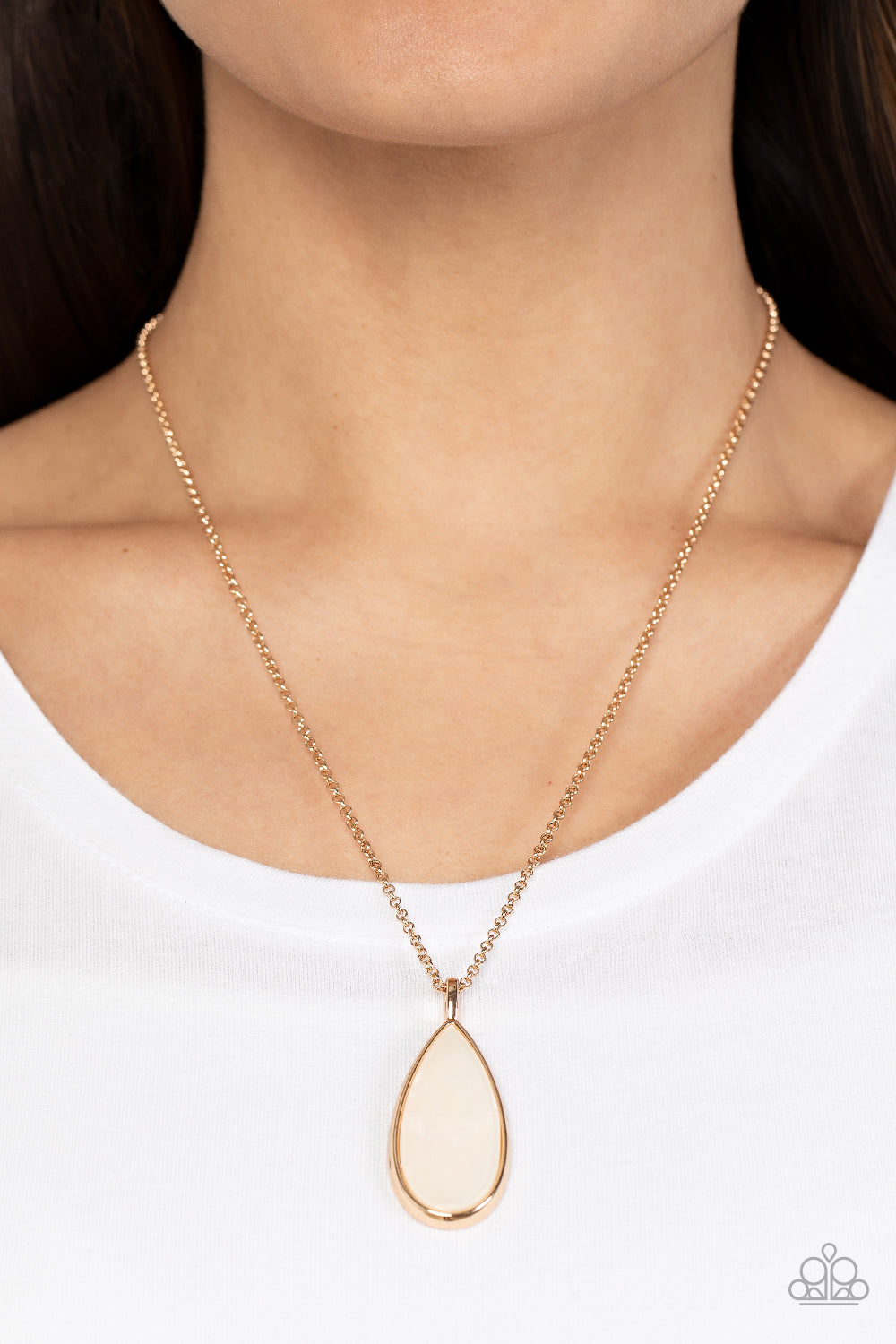 Yacht Ready - Gold Paparazzi Necklace (#4573)