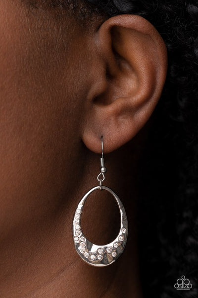 Classic Keepsake - White Paparazzi Earrings (#3465)