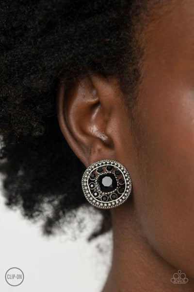 Dazzling Definition - Black Paparazzi Earrings (PZ-3276)