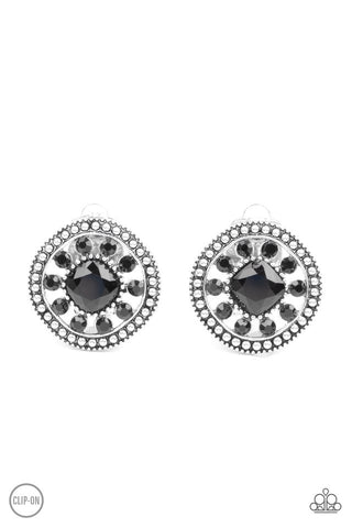 Dazzling Definition - Black Paparazzi Earrings (PZ-3276)