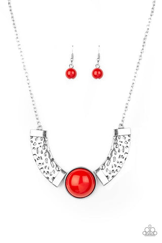 Egyptian Spell - Red Paparazzi Necklace
