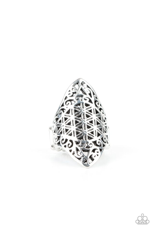 FRILL Ride - Silver Paparazzi Ring