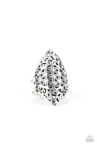 FRILL Ride - Silver Paparazzi Ring