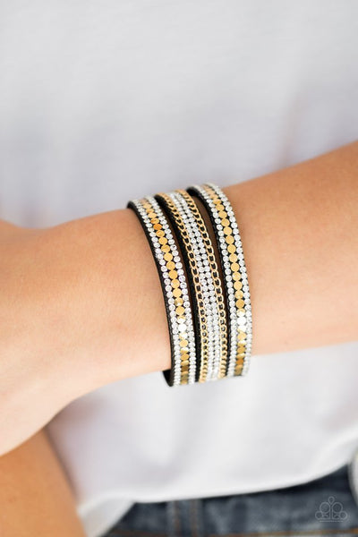 Fashion Fanatic - Gold Paparazzi Wrap Bracelet