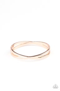 Crossing Over - Rose Gold-Paparazzi Bracelet ( PZ-1217)