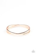 Crossing Over - Rose Gold-Paparazzi Bracelet ( PZ-1217)