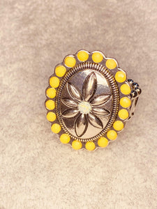 Garden Paradise Yellow Paparazzi Ring