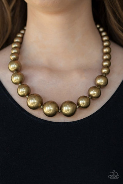 Living Up To Reputation - Brass Paparazzi Necklace