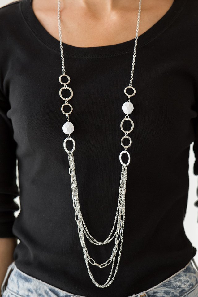 Margarita Masquerades - White Paparazzi Necklace