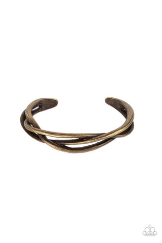 PLAIT Tectonics - Brass Paparazzi Bracelet