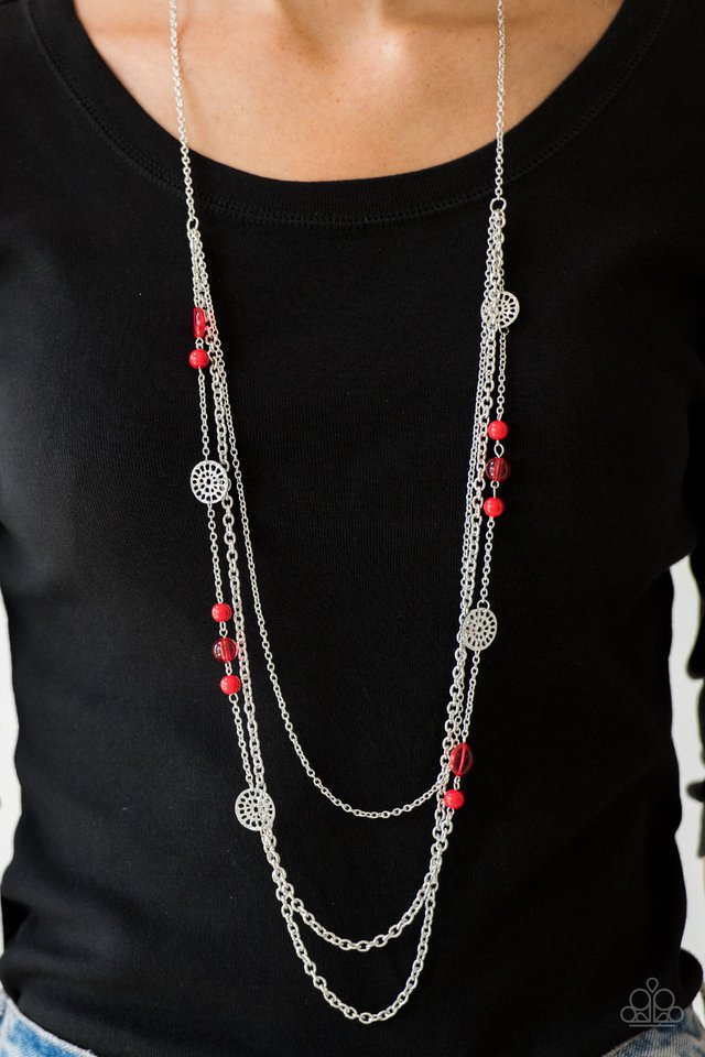 Pretty Pop-tastic! - Red Paparazzi Necklace (PZ-568)