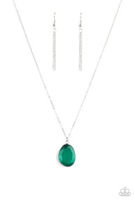 Icy Opalescence - Green-Paparazzi Necklace (PZ-062)
