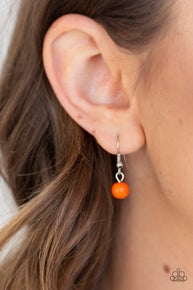 Your SUNDAES Best - Orange-Paparazzi Necklace (PZ-903)