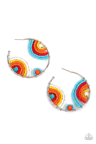 Rainbow Horizons Multi Paparazzi Earrings Life of the Party July 2021