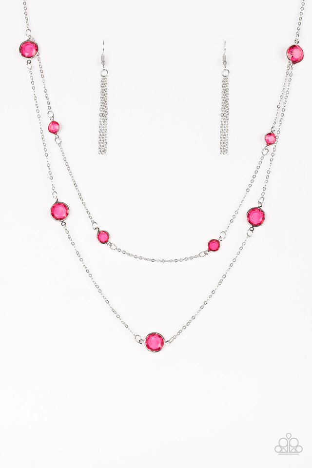 Raise Your Glass - Pink Paparazzi Necklace (PZ-2164)