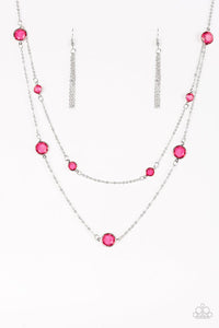 Raise Your Glass - Pink Paparazzi Necklace (PZ-2164)