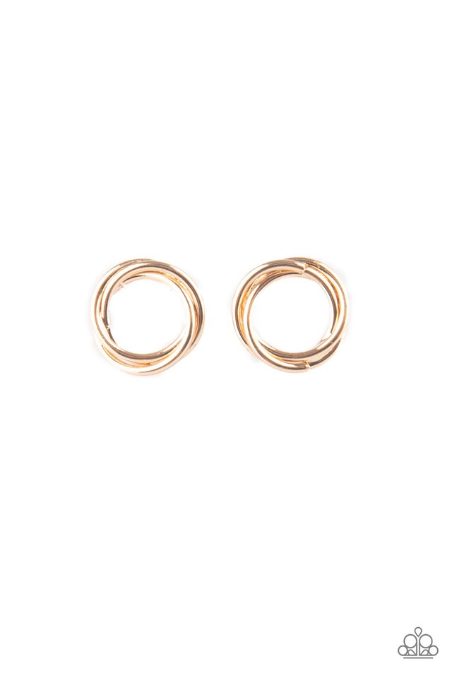 Simple Radiance - Gold Paparazzi Earrings (PZ-1457)