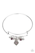 Treasure Charms - Purple-Paparazzi Bracelet (PZ-1023)