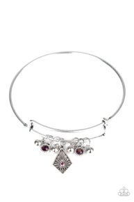 Treasure Charms - Purple-Paparazzi Bracelet (PZ-1023)