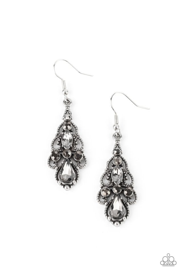 Urban Radiance - Silver Paparazzi Earrings (#1950)