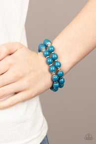 Bubble Blast Off - Blue-Paparazzi Bracelet (#821)