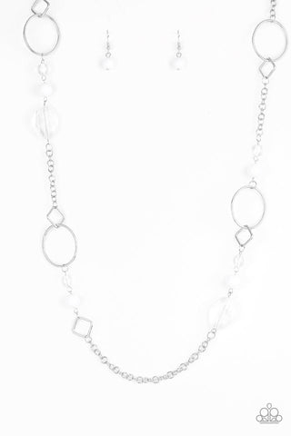 Very Visionary - White Paparazzi Necklace (PZ-4209)