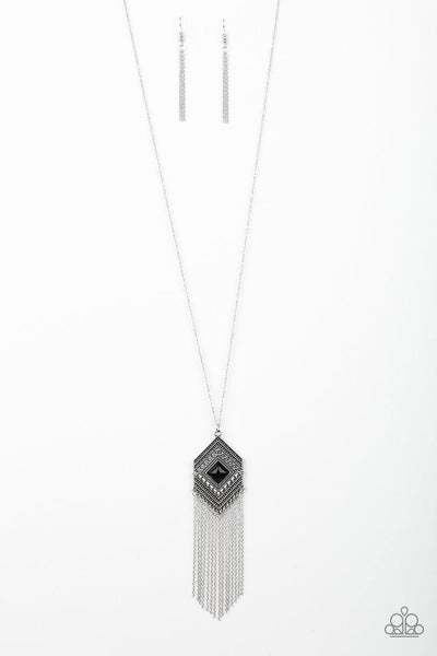 Work The ROAM - Black Paparazzi Necklace (PZ-4754)
