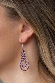 Paparazzi Earrings - Sassy Sophistication - Purple (PZ-782)
