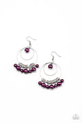 New York Attraction - Purple Paparazzi Earrings (#1629)