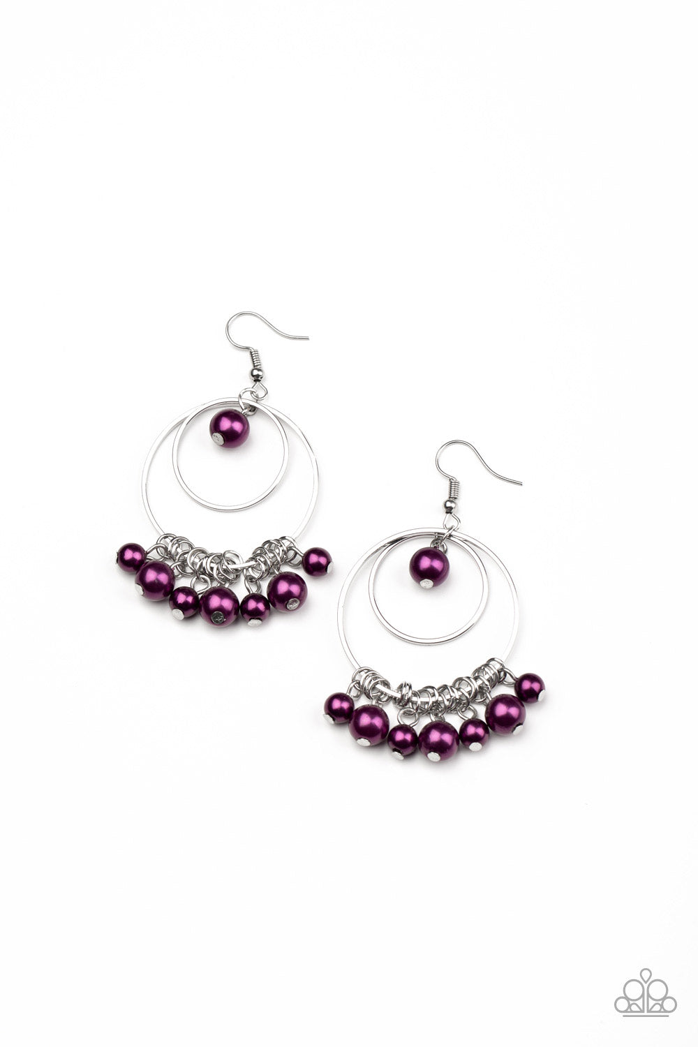 New York Attraction - Purple Paparazzi Earrings (#1629)