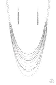 Rebel Rainbow - Silver Paparazzi Necklace (PZ-541)