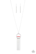 Terra Tassel - Red Paparazzi Necklace (PZ-2854)